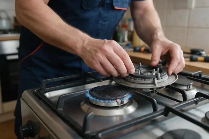 Bosch Gas Burner Flame Is Yellow, Uneven, or Unstable: Safe Checks and Stop Conditions
